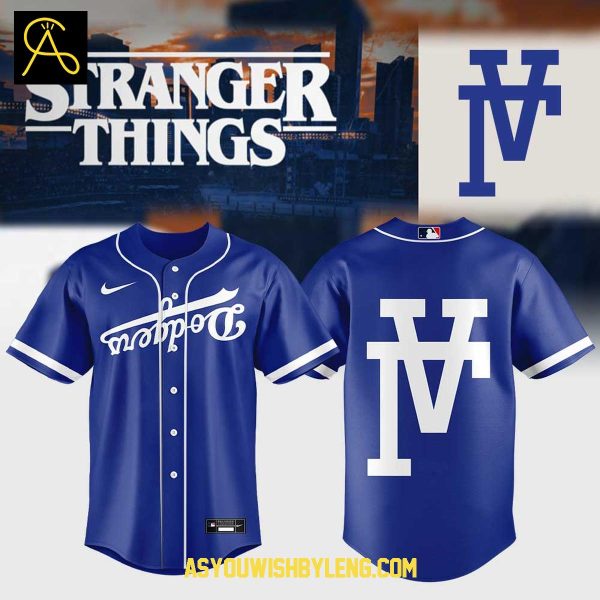 Los Angeles Dodgers Stranger Things 2025 Upside Down Baseball Jersey