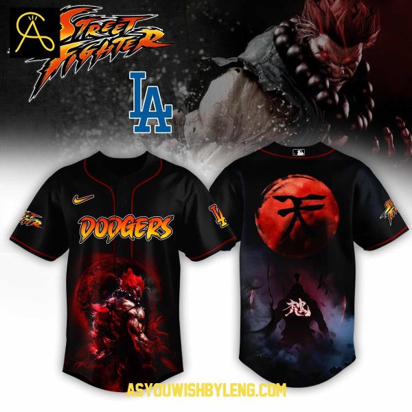 Los Angeles Dodgers Streets Fighter Japanese Culture Baseball Jersey