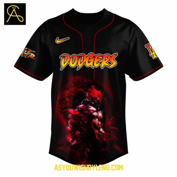Los Angeles Dodgers Streets Fighter Japanese Culture Baseball Jersey