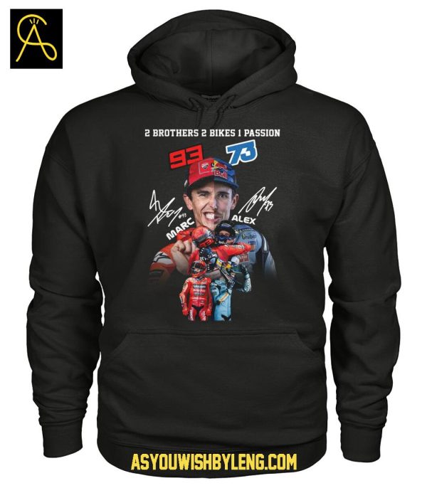 Marc Márquez Alex Márquez Two Brothers 2 Bikes 1 Passion 2025 T-Shirt