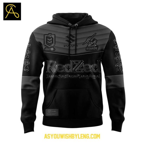 Melbourne Storm 2025 Season Back In Black Hoodie T-Shirt