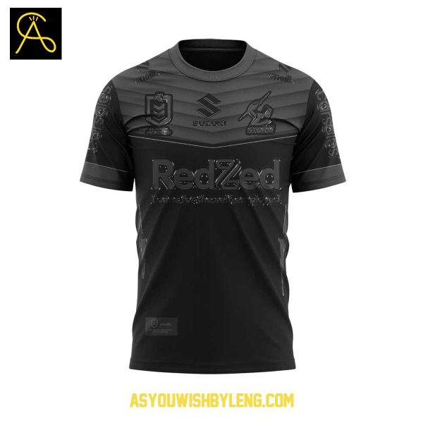 Melbourne Storm 2025 Season Back In Black Hoodie T-Shirt