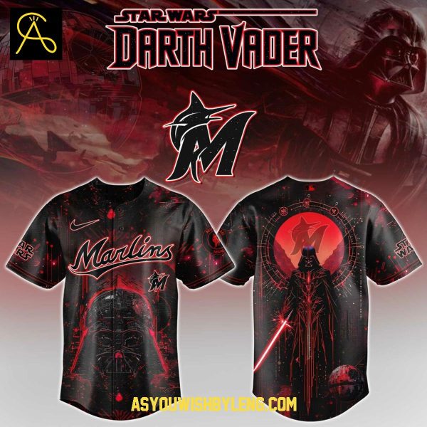 Miami Marlins Star Wars Welcome To Dark Side 2025 Baseball Jersey