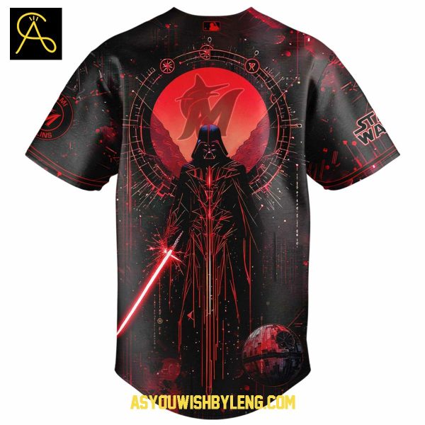 Miami Marlins Star Wars Welcome To Dark Side 2025 Baseball Jersey