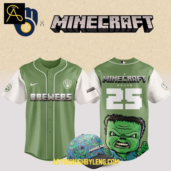 Milwaukee Brewers Minecraft Movie 2025 The Memories Baseball Jersey