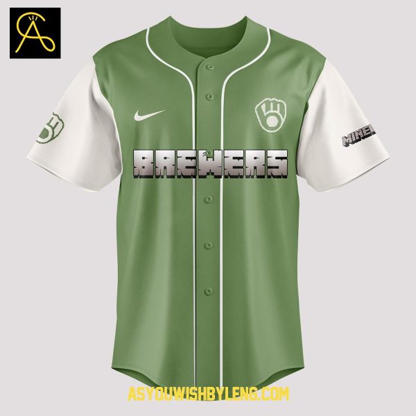 Milwaukee Brewers Minecraft Movie 2025 The Memories Baseball Jersey
