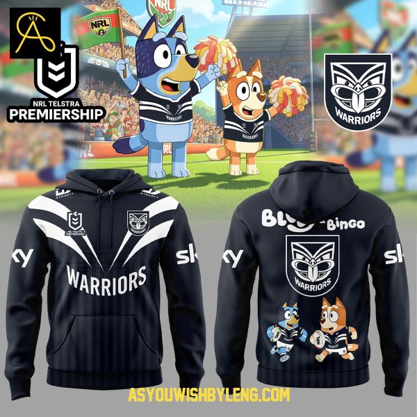 NZ Warriors Bluey And Bingo Heelers Family 2025 Hoodie T-Shirt