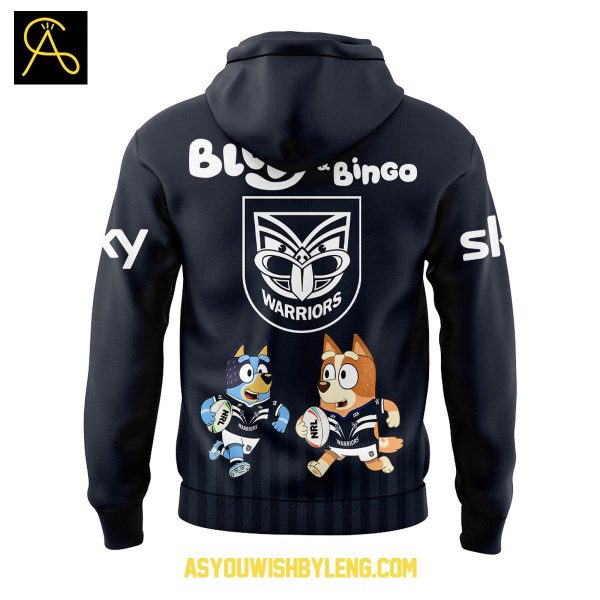 NZ Warriors Bluey And Bingo Heelers Family 2025 Hoodie T-Shirt