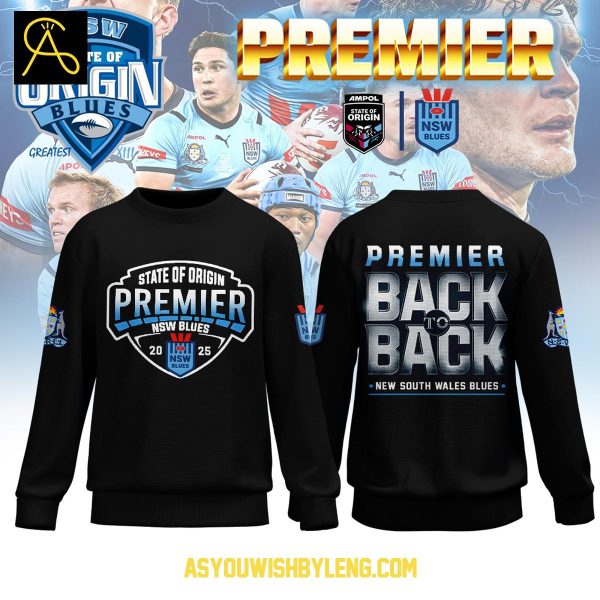New South Wales Blues 2025 Primers Back To Back Hoodie T-Shirt