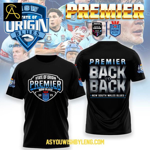 New South Wales Blues 2025 Primers Back To Back Hoodie T-Shirt