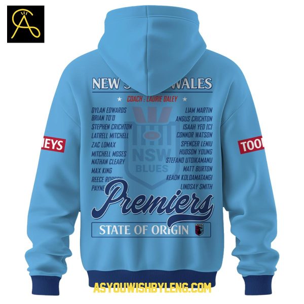 New South Wales Blues State Of Origin 2025 Primers Back To Back Hoodie T-Shirt