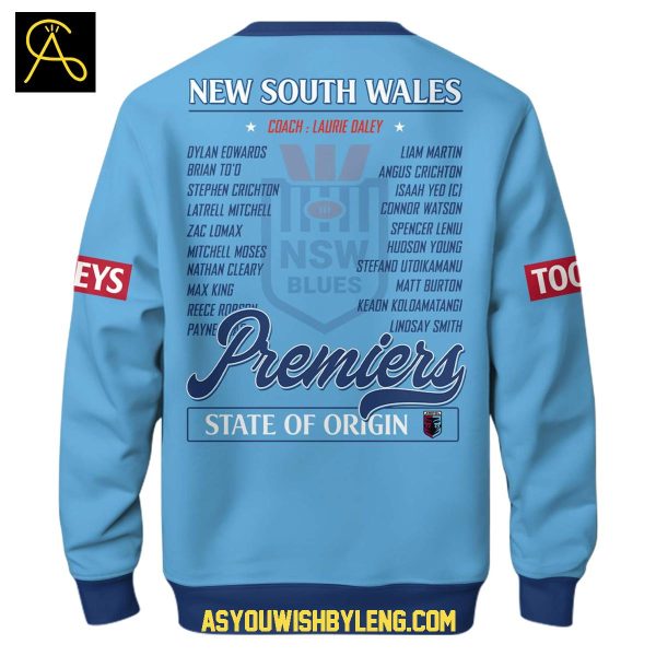 New South Wales Blues State Of Origin 2025 Primers Back To Back Hoodie T-Shirt