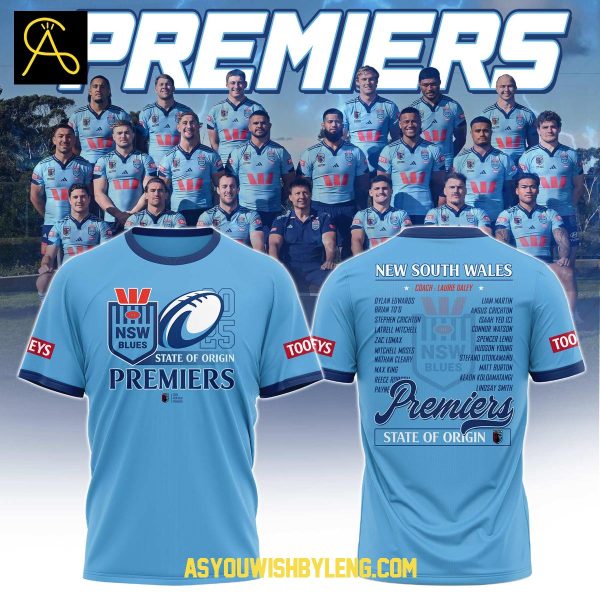 New South Wales Blues State Of Origin 2025 Primers Back To Back Hoodie T-Shirt
