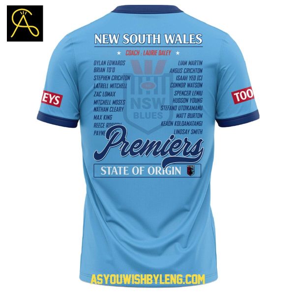 New South Wales Blues State Of Origin 2025 Primers Back To Back Hoodie T-Shirt
