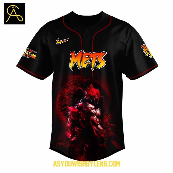 New York Mets Streets Fighter Japanese Culture Baseball Jersey
