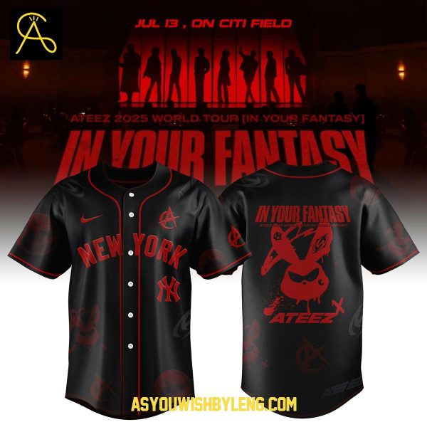New York Yankees ATEEZ 2025 World Tour In Your Fantasy Baseball Jersey