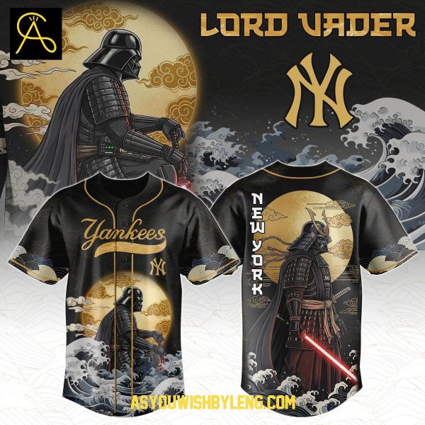 New York Yankees Star Wars Lord Vader Japanese Art 2025 Baseball Jersey