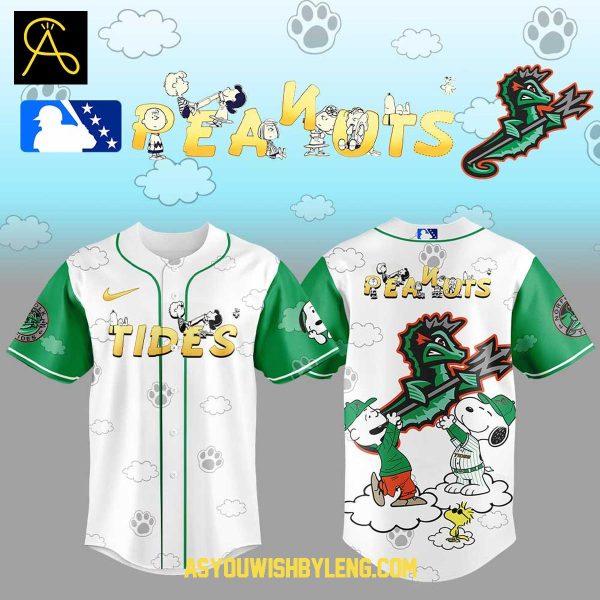 Norfolk Tides Peanuts Snoopy 2025 Anniversary Baseball Jersey