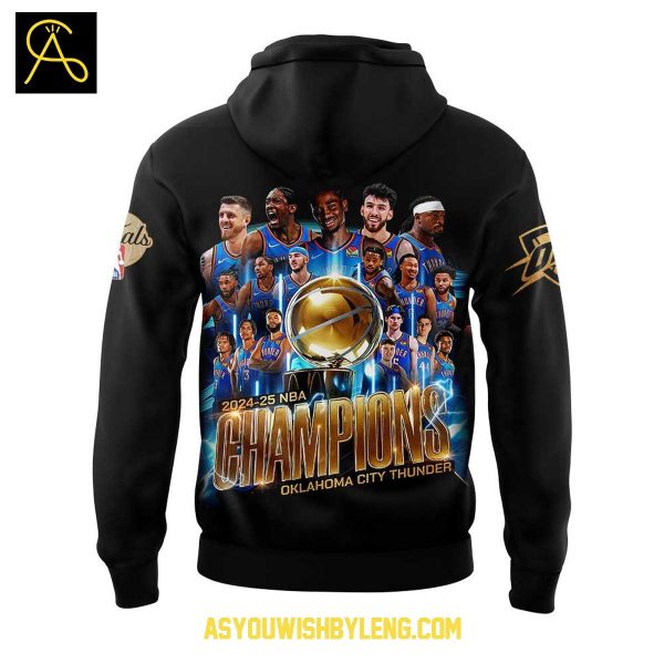 Oklahoma City Thunder First Time 2025 NBA Champions Hoodie T-Shirt