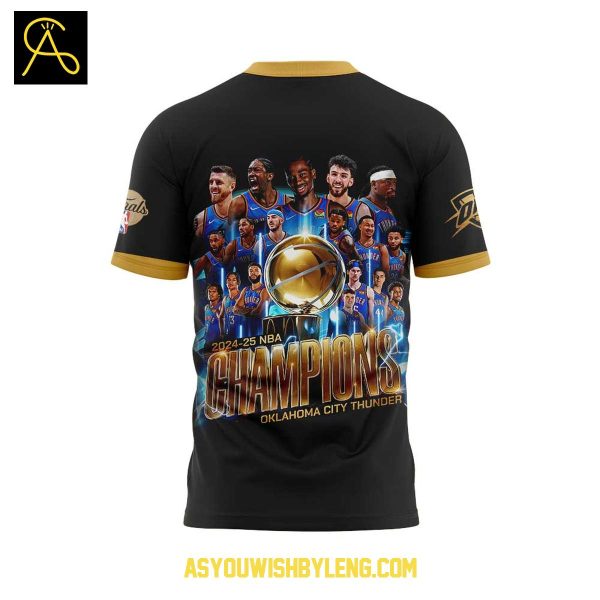 Oklahoma City Thunder First Time 2025 NBA Champions Hoodie T-Shirt