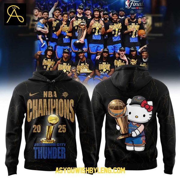 Oklahoma City Thunder Hello Kitty 2025 NBA Champions Hoodie T-Shirt