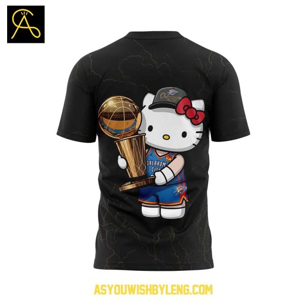 Oklahoma City Thunder Hello Kitty 2025 NBA Champions Hoodie T-Shirt