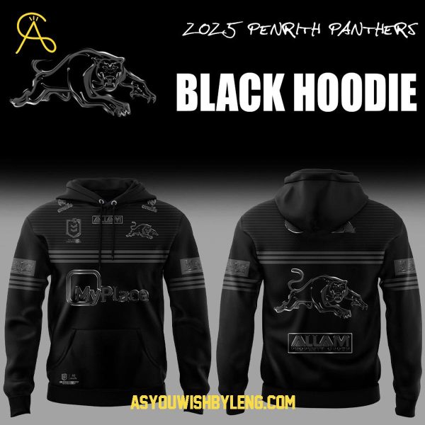 Penrith Panthers 2025 Season Back In Black Hoodie T-Shirt