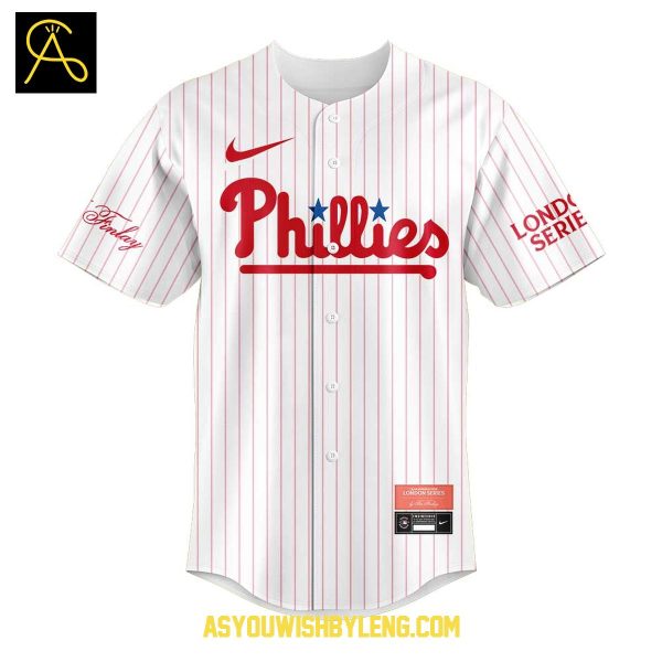 Philadelphia Phillies 2025 London Series New York Mets Pin Baseball Jersey