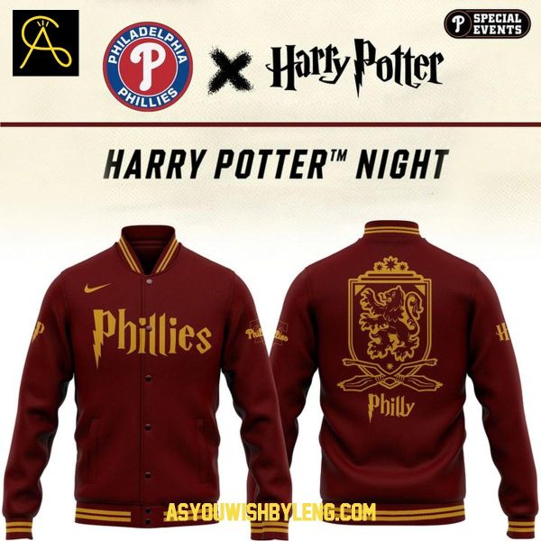 Philadelphia Phillies Harry Potter Gryffindor 2025 Baseball Jacket