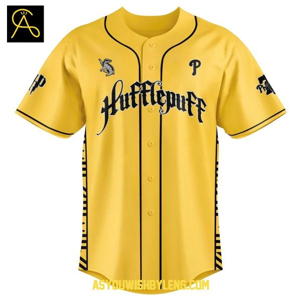 Philadelphia Phillies Harry Potter Hufflepuff Personalized Baseball Jersey