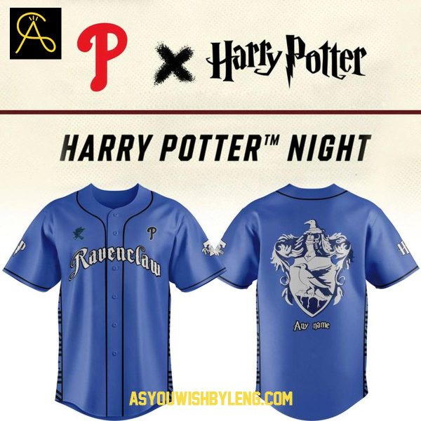 Philadelphia Phillies Harry Potter Ravenclaw Personalized Baseball Jersey