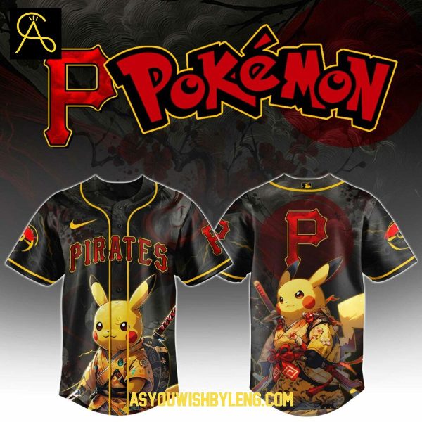 Pittsburgh Pirates Pokemon Pikachu Japanese Art 2025 Baseball Jersey