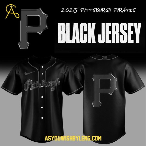 Pittsburgh Pirates Team Back In Black 2025 Personalized Baseball Jersey