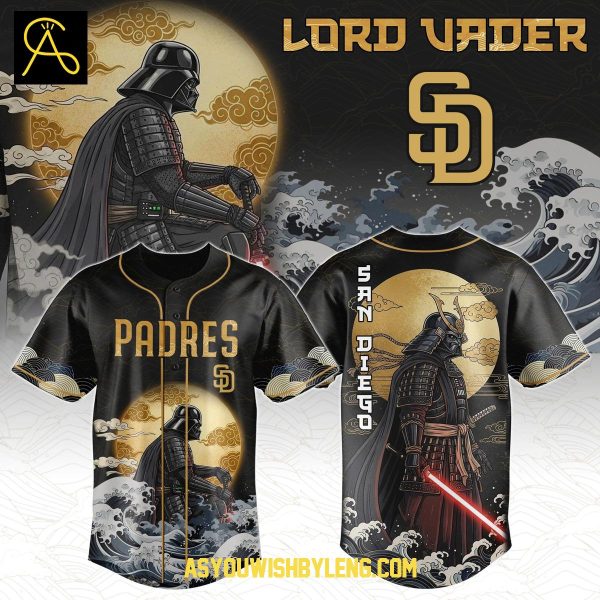 San Diego Padres Star Wars Lord Vader Japanese Art 2025 Baseball Jersey