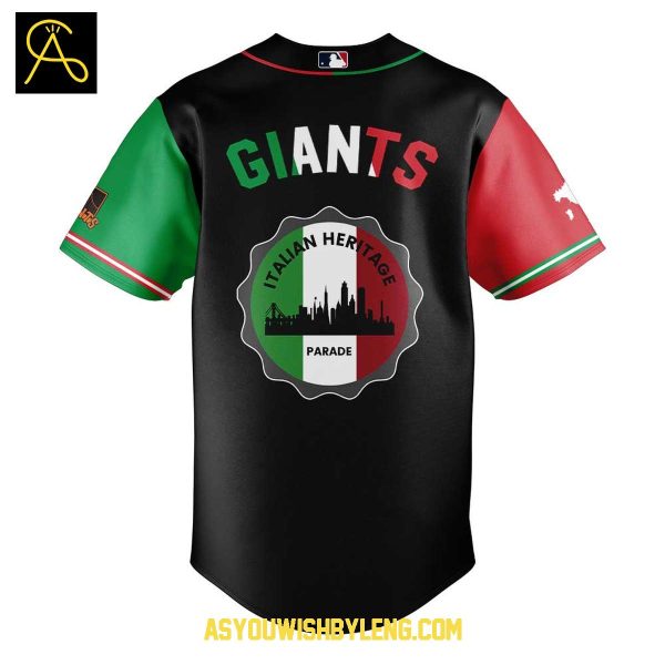 San Francisco Giants Italian Heritage Night 2025 Memories Baseball Jersey