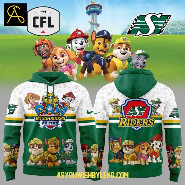 Saskatchewan Roughriders With Paw Patrol 2025 Hoodie T-Shirt