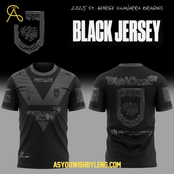 St. George Illawarra Back In Black 2025 Celebrating Hoodie T-Shirt