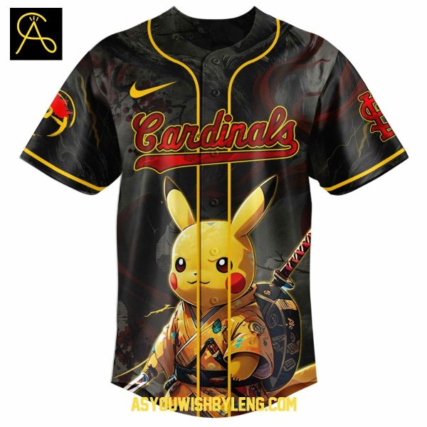 St. Louis Cardinals Pokemon Pikachu Japanese Art 2025 Baseball Jersey