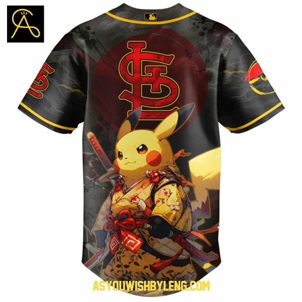 St. Louis Cardinals Pokemon Pikachu Japanese Art 2025 Baseball Jersey