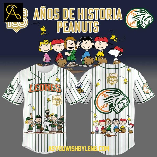 Sultanes de Monterrey Snoopy Peanuts 100 Years Of History 2025 Baseball Jersey