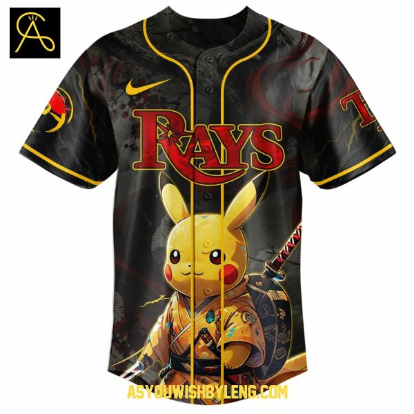 Tampa Bay Rays Pokemon Pikachu Japanese Art 2025 Baseball Jersey