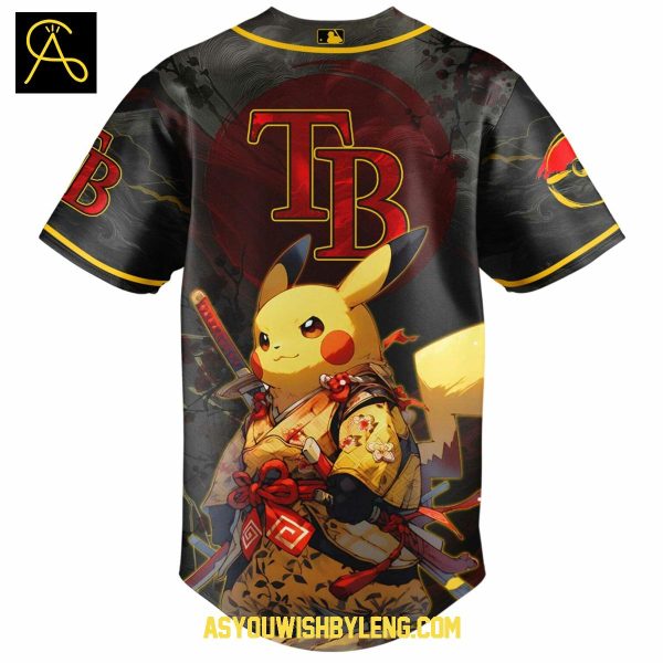 Tampa Bay Rays Pokemon Pikachu Japanese Art 2025 Baseball Jersey