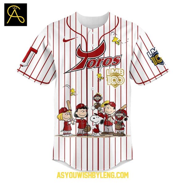 Toros de Tijuana Snoopy Peanuts 100 Years Of History 2025 Baseball Jersey