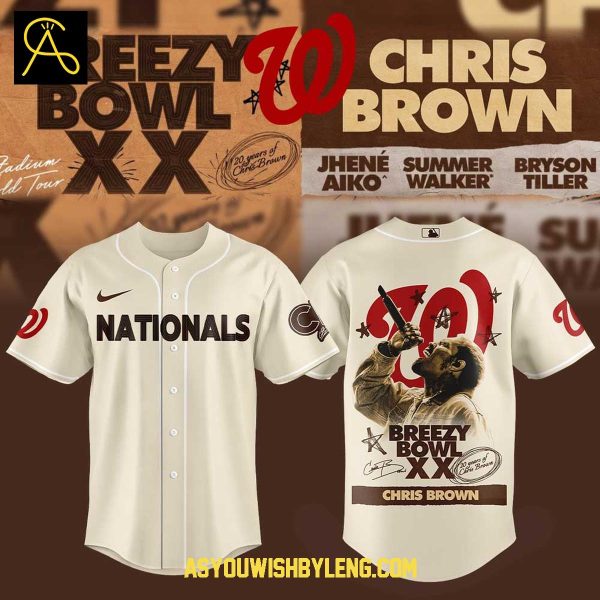 Washington Nationals Chris Brown 2025 Breezy Bowl XX Baseball Jersey
