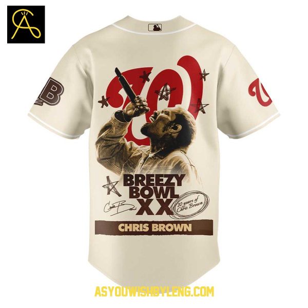 Washington Nationals Chris Brown 2025 Breezy Bowl XX Baseball Jersey