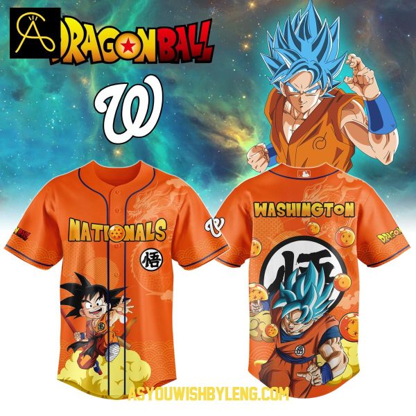 Washington Nationals Dragon Ball Son Goku 2025 Collaboration Baseball Jersey