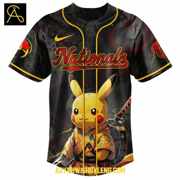 Washington Nationals Pokemon Pikachu Japanese Art 2025 Baseball Jersey