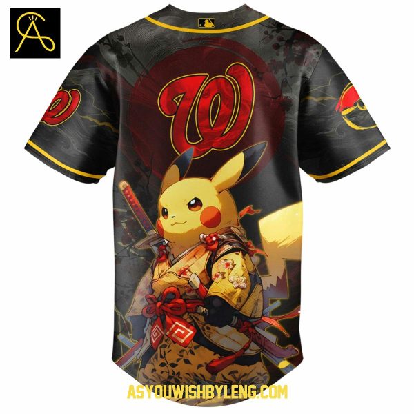 Washington Nationals Pokemon Pikachu Japanese Art 2025 Baseball Jersey