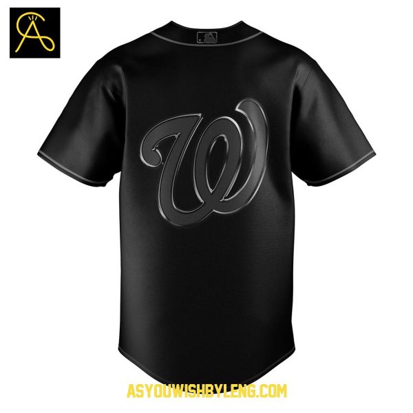Washington Nationals Team Back In Black 2025 Personalized Baseball Jersey