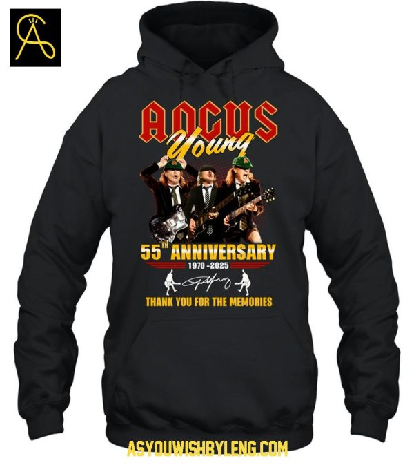 ACDC Agcus Young 55th Anniversary 1970-2025 The Memories Tshirt